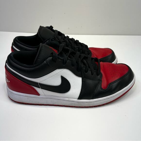 Nike Air Jordan 1 Low Bred Toe sneakers gym red white black - 11 - Picture 2 of 9